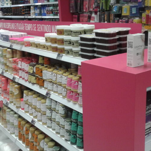 Balcão carenagens para gôndolas Chapa de ACM Pintado Belshop porto alegre