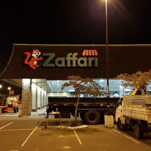 Letras caixas iluminadas em LED Porto Alegre Zaffari