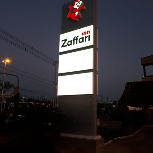 Letras caixas iluminadas em LED Porto Alegre Zaffari